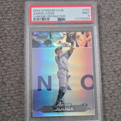 Topps Stadium Club Aaron Judge #150 Chrome Refractor PSA 9 Yankees 2024