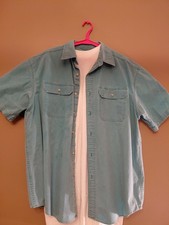 Vtg LLBean Sunwashed Canvas Shirt MensBl Work...