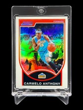 2007/08 Bowman Chrome CARMELO ANTHONY /299 REFRACTOR HOLO SSP VARIATION #15 RARE