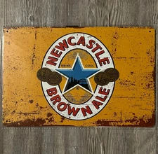Newcastle Brown Ale Beer 8 x 12 Vintage Novelty Metal Sign New!