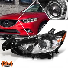 For 14-17 Mazda 6 Left Side OE Style Projector Headlight Lamp Amber Side/Chrome