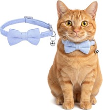 Cat Collars for Boy Cats Breakaway Cat Bowtie Collar Adjustable with Bell and