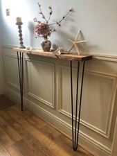 Console table slimline, radiator cover table, hairpin legs, hallway, sidetable