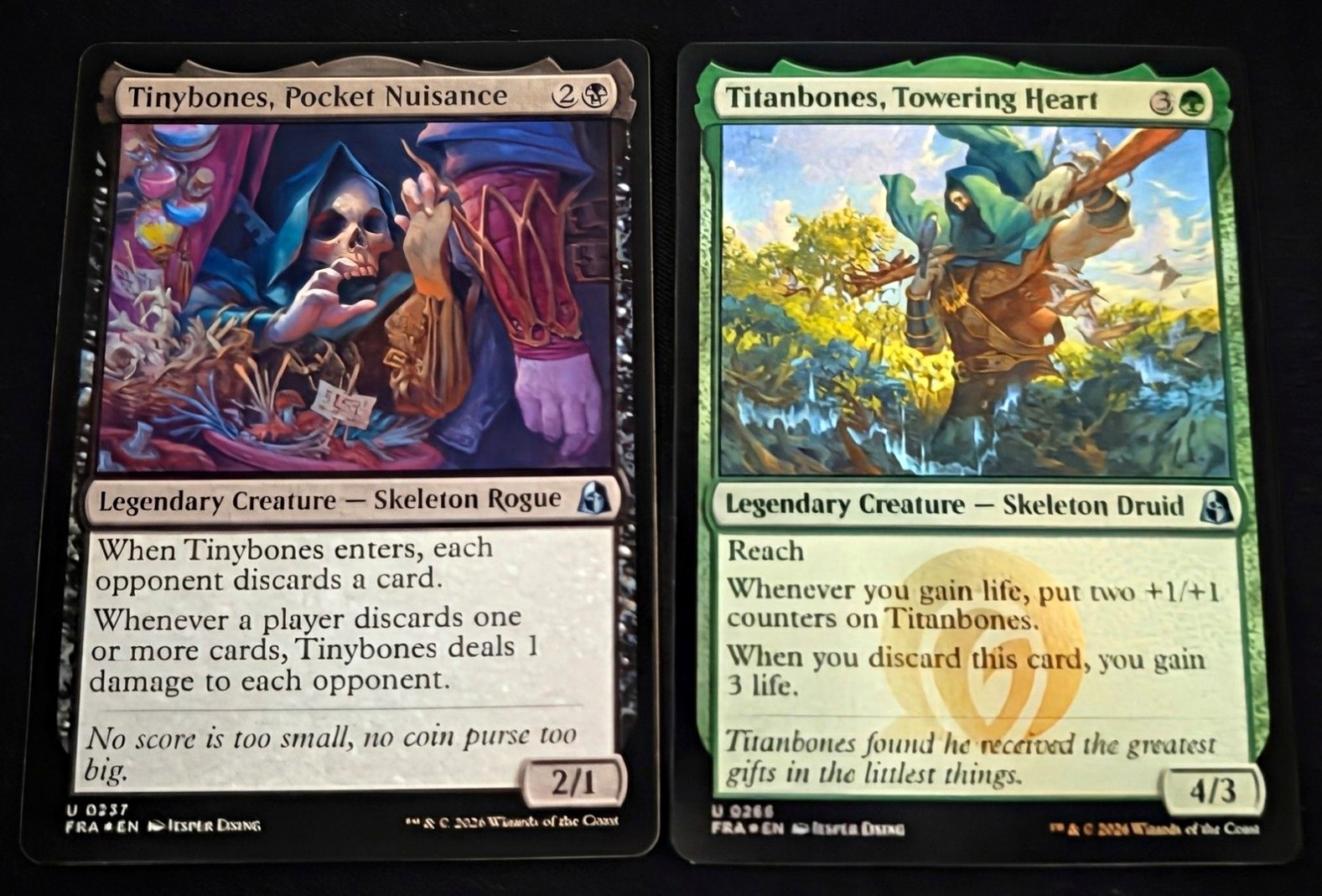 Tinybones, Pocket Nuisance #0237/ Titanbones, Towering Heart #0266 Foil, RF