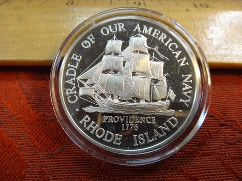 Providence 1776 Rhode Island Navy r176 1 Oz Sterling Silver Bullion Round