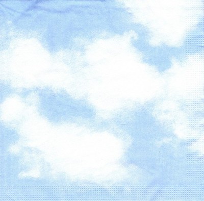 (2) Two Paper Lunch Napkins for Decoupage/Mixed Media - Sky background