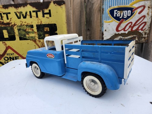 vintage Tonka 1964 #308 Blue stake pick up truck original condition play wear - Imagen 2 de 4