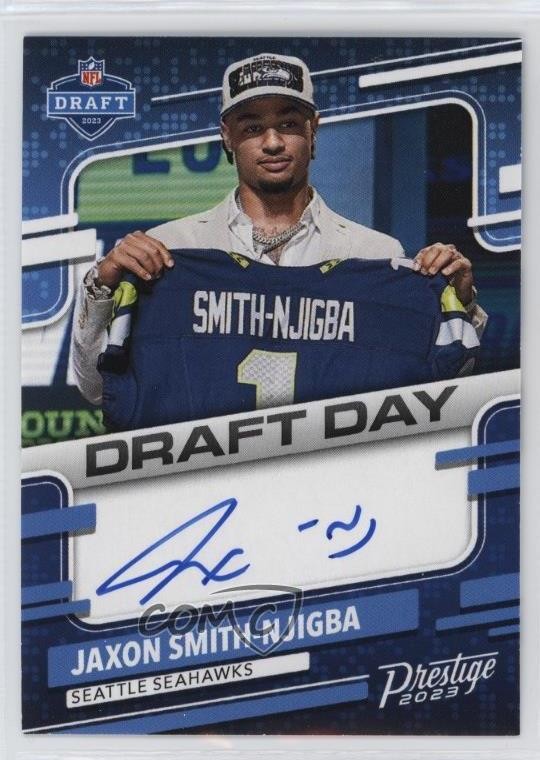 2023 Panini Prestige Draft Day Signatures Jaxon Smith-Njigba Rookie Auto RC