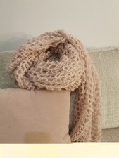 Echarpe nuage rose poudré