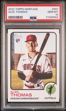 2022 Topps Heritage Alek Thomas RC #597 PSA 10 Gem Mint Rookie Diamondbacks