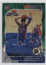 2019 Panini NBA Hoops Premium Stock Green Flash Prizm 52/99 Christian Wood 09br