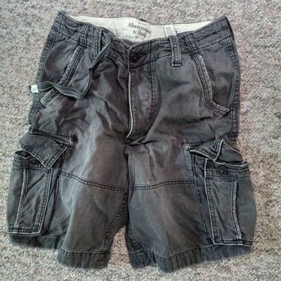 Abercrombie & Fitch Men's Gray Cargo Adirondacks Shorts A++ Condition Sz 32