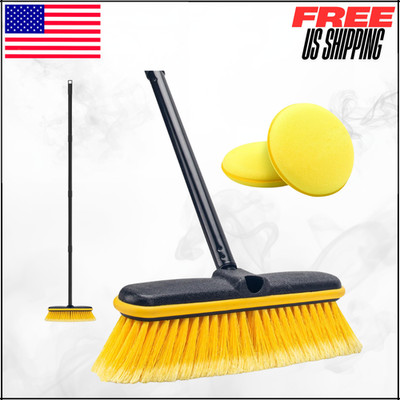Car Wash Brush Long Handle Soft Bristle RV Boat Truck Solar Panel Cleaning 55''