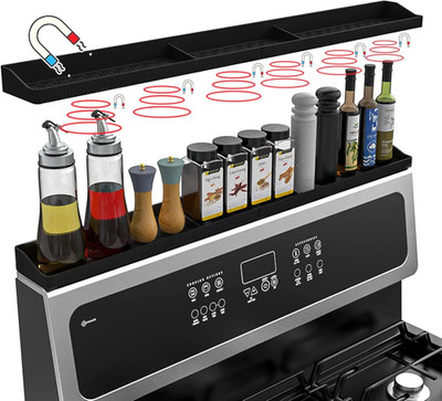 30 Inch Silicone Stove Top Shelf Magnetic for Kitchen, Strong Magnetic Heat Resi