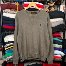 Polo Ralph Lauren Green Cotton V Neck Lightweight Sweater Medium