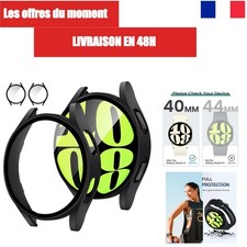 Samsung Galaxy Watch 6 40mm Case 2 Pack Screen Protector Black