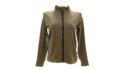 Born Women's Jacket Size L Olive Green Zip Ribbed Detail New