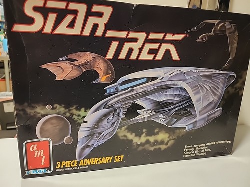 Star Trek AMT 3 Piece Adversary Set Kit #6858 Warped Box. Model Still In Bags - Picture 14 of 15