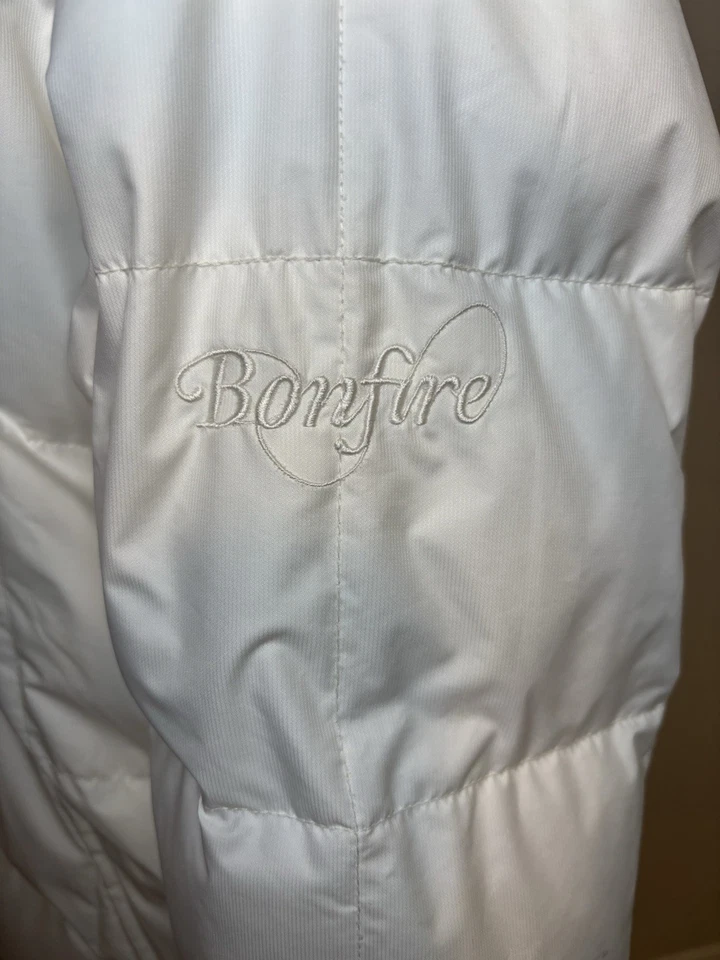 Chaqueta de snowboard/esquí para mujer Bonfire Down blanca grande invierno encuadernada en nieve Foto 3 de 4