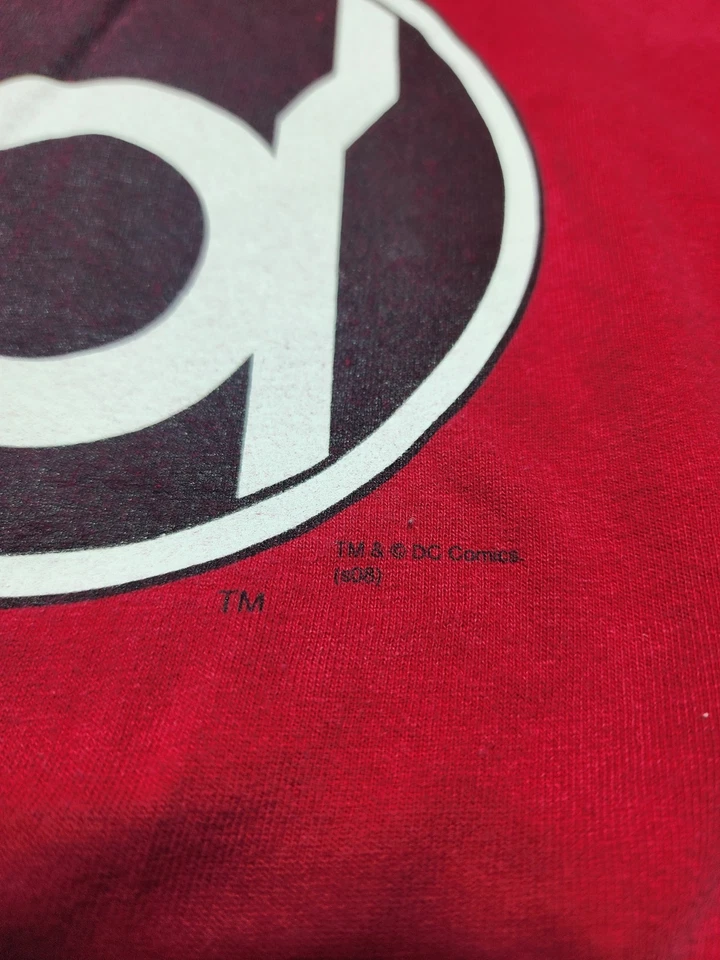 Red Lantern Large T-Shirt ~ Corps Rage Anger Shirt Graphitti Designs Dc Comics - Image 4 of 4