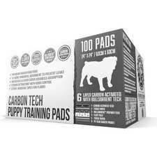 Bulldoglogy Carbon Black Puppy Pee Pads w/ Adhesive Sticky Tape - Large 24x24