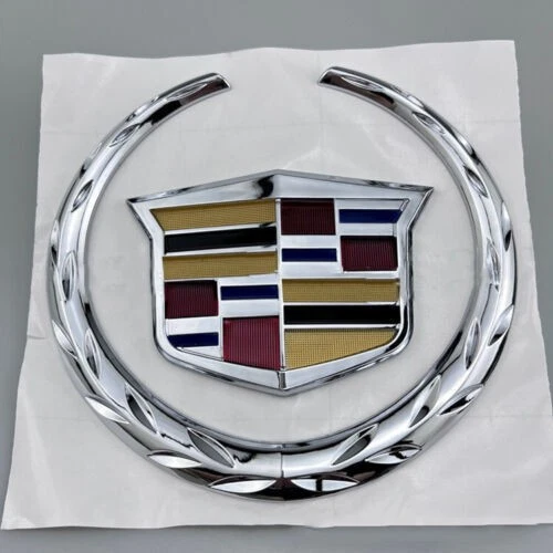 Insignia emblema adorno parrilla delantera trasera nueva usada para Cadillac SRX CTS 6/4 PULGADAS Foto 2 de 4