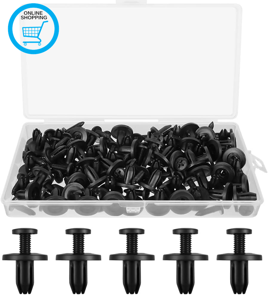 Plastic Rivet Fasteners, 60 PCS Car Body Retainer Clips Set, 6Mm Expansion Rivet