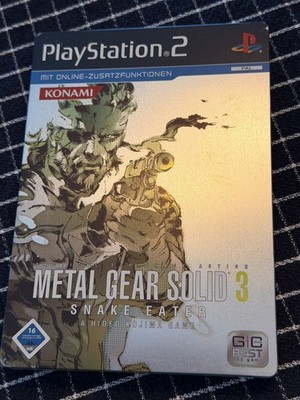 PS2 Metal Gear Solid 3 Snake Eater Action Stealth Game Steelbook