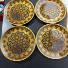 Biltons Tableware Brown Patterned Plate Ironstone England 1970s , set of 4