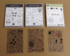 Lot of 3 - Stampin  Up Photopolymer Stamp Sets - Butterfly, Clouds, Daisy - NEW