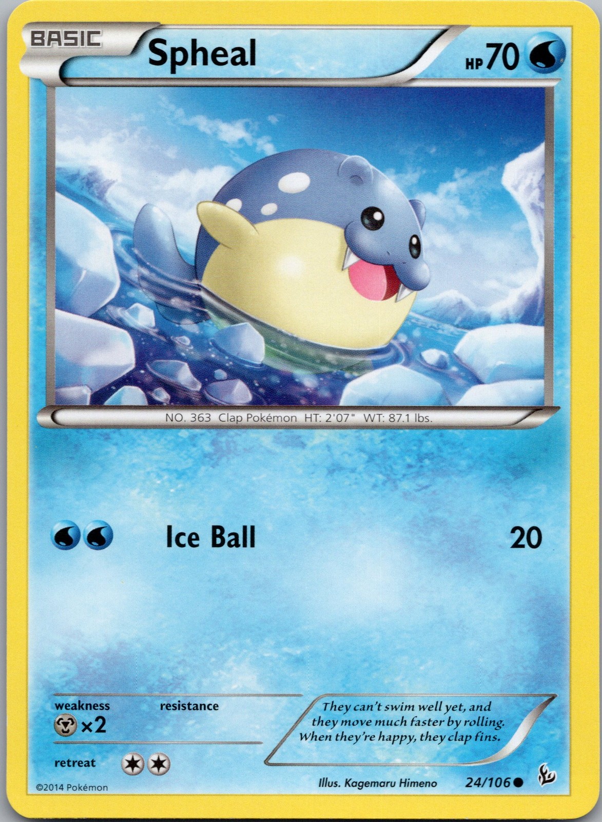 Spheal Common XY - Flashfire 24/106 NM