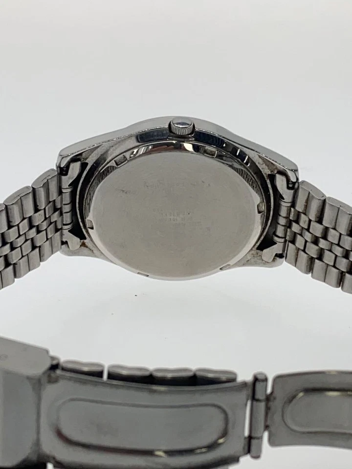 REGUNO Reloj Cuarzo Analógico Acero Inoxidable Blanco Excelente JAPÓN Foto 3 de 4