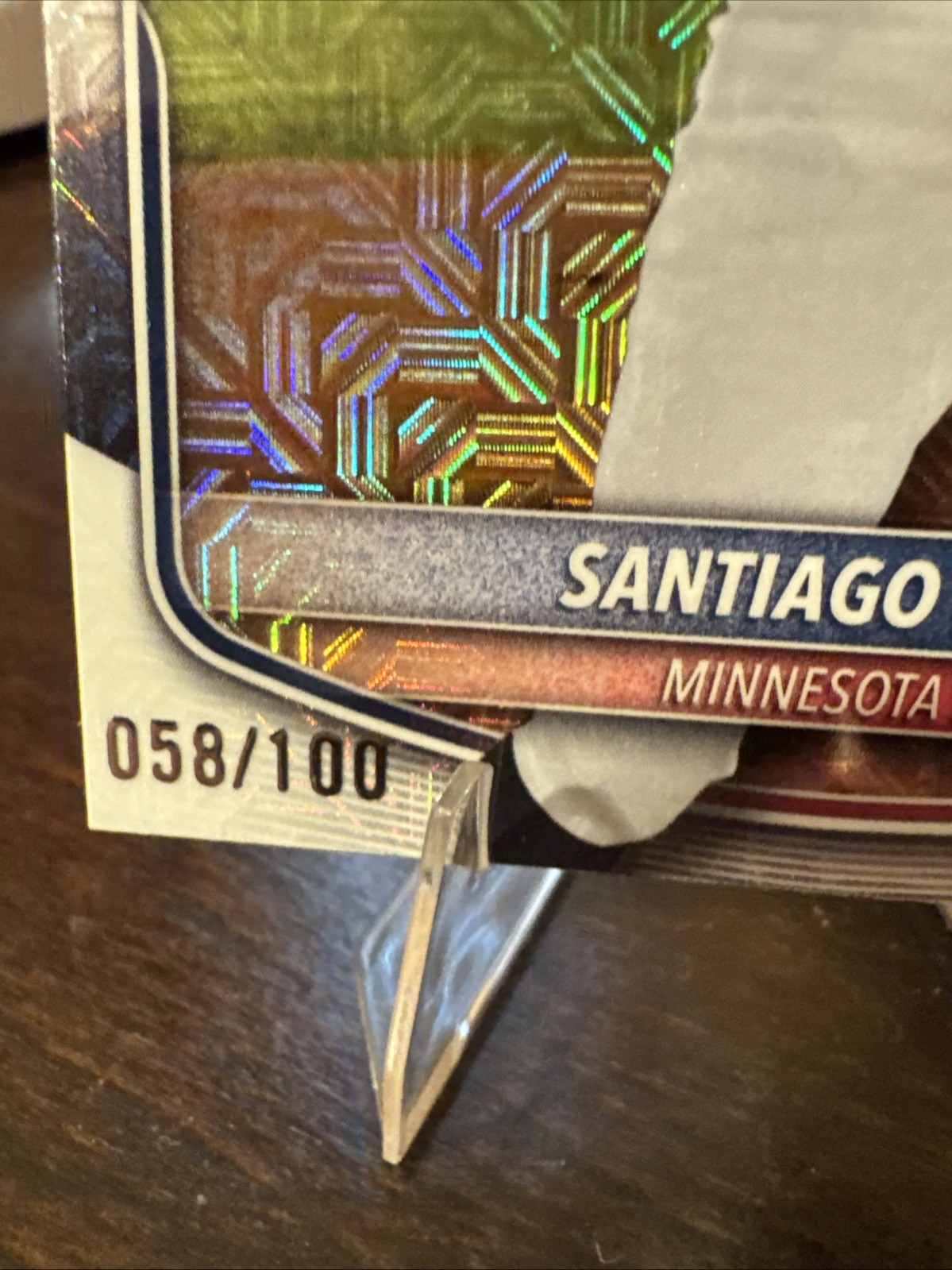 2025 Bowman Chrome-Santiago Leon 1st Bowman Steel Metal Mojo /100 *Misprint!* view 4