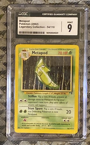 Metapod graded PSA 9 for sale on eBay