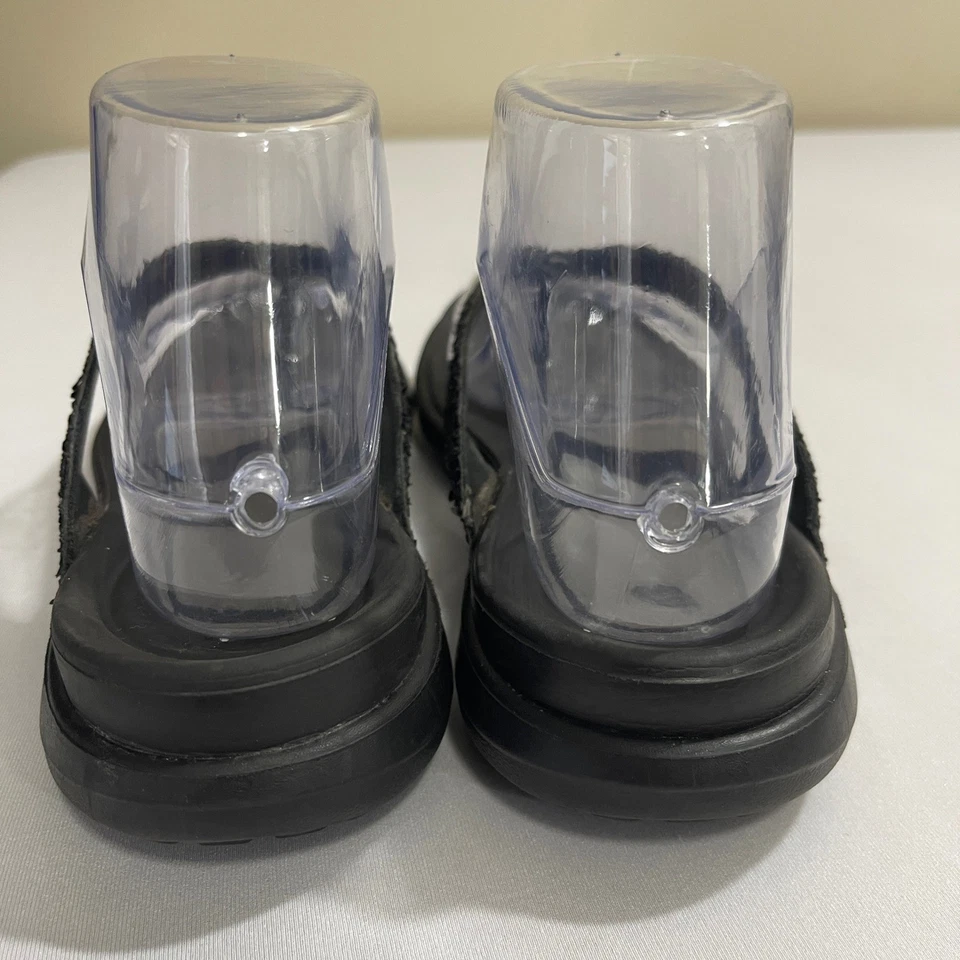 Sandalias Crocs Capri para mujer 7 negras brillantes lentejuelas sin cordones cómodas chanclas Foto 3 de 4