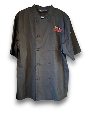 HEB Grocery Store Bakery Chef Works Kitchen Uniform Top MEDIUM Black