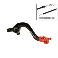 RFX FXRB5030099OR Pro FT Hinterradbremshebel (Schwarz/Orange) FüR KTM SX65