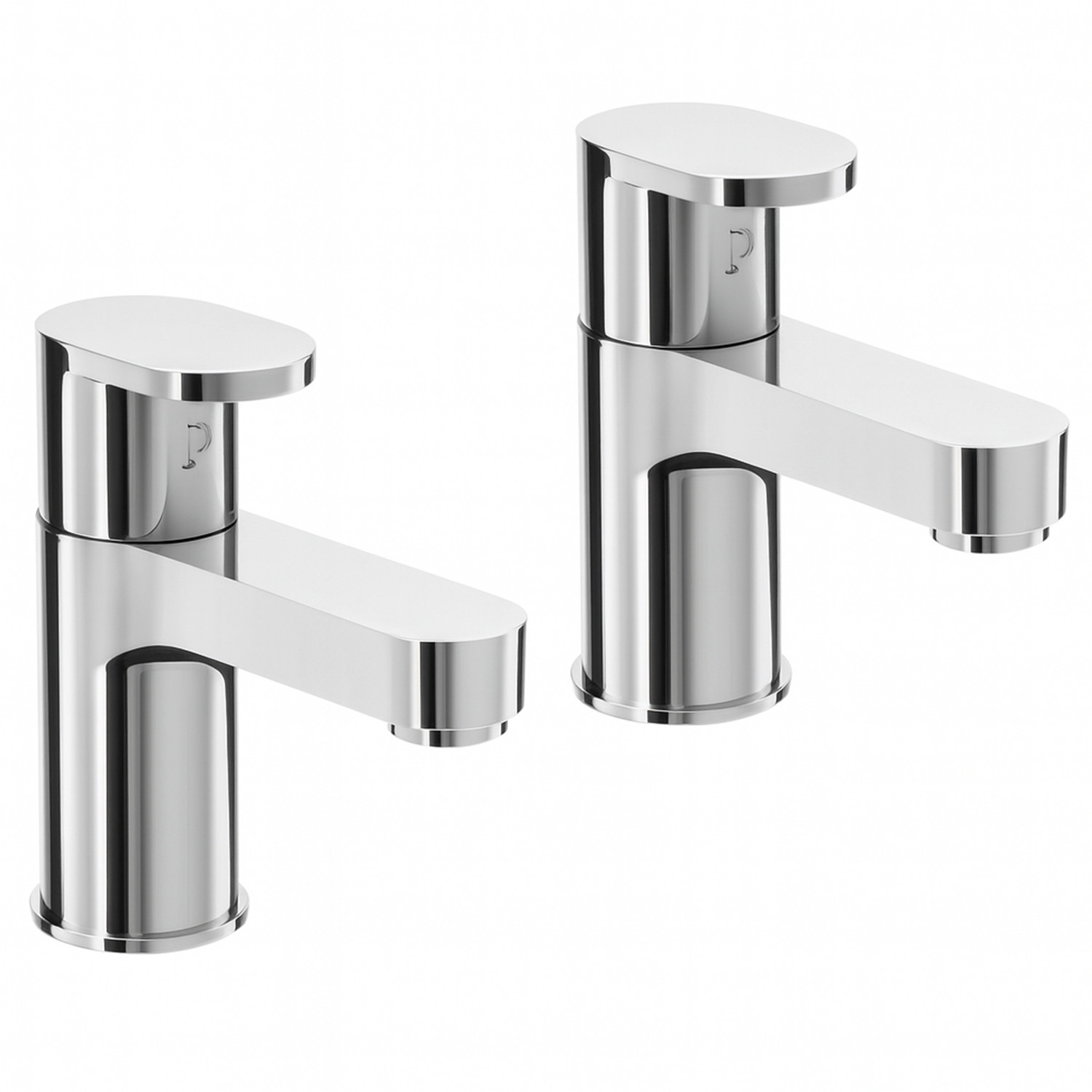 Strata Blade Bath Tap Pair Chrome 3/4"" Modern Pillar Taps