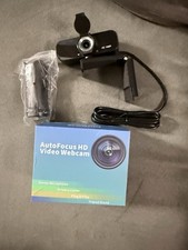 AutoFocus HD 1080P USB Webcam with Privacy Cover Tripod Plug Play