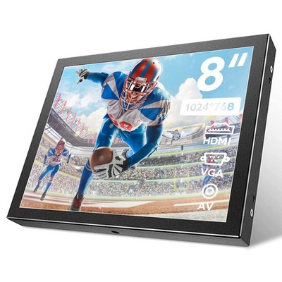 Eyoyo 8'' Portable Monitor HDMI/VGA/AV Input, Works with Raspberry Pi/PS4/XBOX