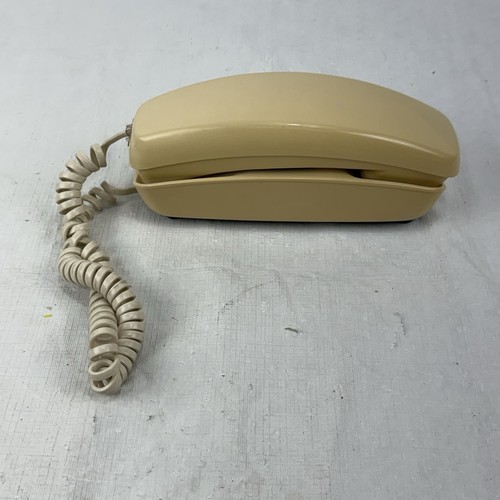 Bell Beige Trimline Rotary Desk Phone Western Electric Working Condition