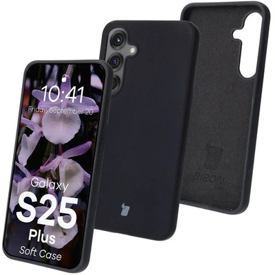 Handyhülle für Galaxy S25+ Bizon Silikon Case Cover Schutz Hülle Schwarz