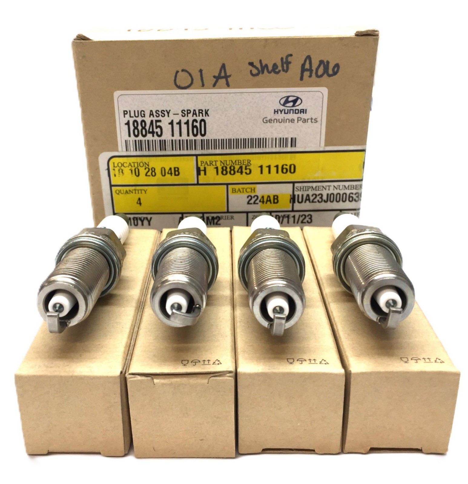 Hyundai/Denso Iridium Spark Plug Pack 4pcs 18845 11160 NOS