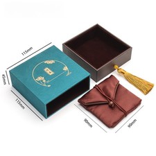 1pc Antique Packaging Box Inheritance Series Jewelry Tasseled Gift Storage Case