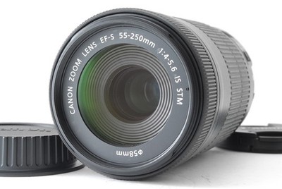 [MINT] Canon EF-S 55-250mm f/4-5.6 IS STM AF ZOOM Lens Black From JAPAN