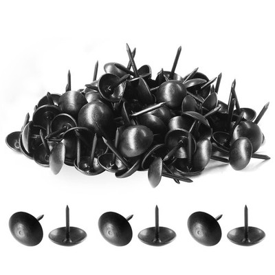 Piutouyar 200 Pcs Black Upholstery Tacks Antique Thumb 12 x 13mm,