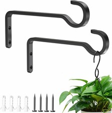 2 Pack 14.5cm Small Hanging Basket Brackets Outdoor, Bird Feeder Brackets for F