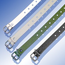 Schnallriemen weiss olivgrün beige schwarz mit geschweißter Rollschnalle Krampen