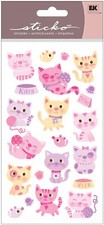Kitty Cats, 4x7" scrapbook stickers Sticko 52-00815