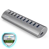 Fospower 10-port Usb 3.0 Aluminum Hub W/usb Charging Ports For Pc Mac (silver) on sale Fospower 10-port Usb 3.0 Aluminum Hub W/usb Charging Ports For Pc Mac (silver) on sale